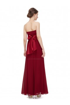 A-Line Empire Strapless Floor-Length Chiffon Bridesmaid Dresses/Wedding Party Dresses/Maternity Dresses BD010247