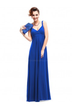 Empire Long Royal Blue Chiffon Bridesmaid Dresses/Wedding Party Dresses/Maternity Evening Dresses BD010257