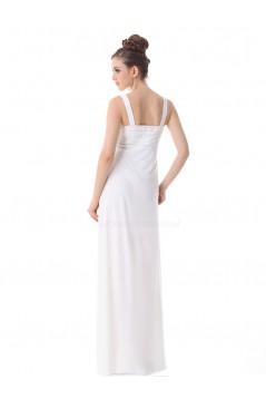 Empire Long White Chiffon Bridesmaid Dresses/Wedding Party Dresses/Maternity Evening Dresses BD010258