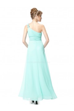 A-Line One-Shoulder Long Chiffon Bridesmaid Dresses/Evening Dresses BD010263