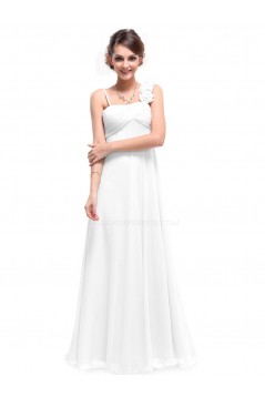 Empire Long White Chiffon Bridesmaid Dresses/Evening Dresses/Maternity Dresses BD010282