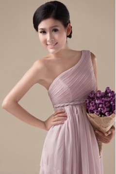 Empire One-Shoulder Long Chiffon Bridesmaid Dresses/Evening Dresses/Maternity Dresses BD010311