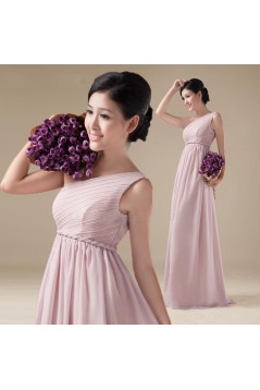 Empire One-Shoulder Long Chiffon Bridesmaid Dresses/Evening Dresses/Maternity Dresses BD010311