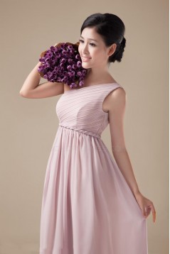 Empire One-Shoulder Long Chiffon Bridesmaid Dresses/Evening Dresses/Maternity Dresses BD010311