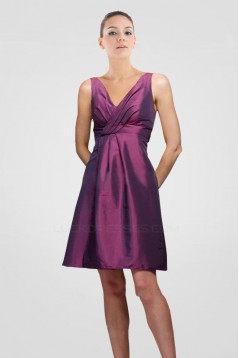 A-Line V-Neck Short Taffeta Bridesmaid Dresses/Wedding Party Dresses BD010427