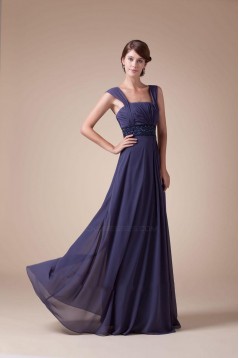 A-Line Beaded Floor-Length Chiffon Bridesmaid Dresses/Wedding Party Dresses BD010441