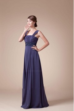 A-Line Beaded Floor-Length Chiffon Bridesmaid Dresses/Wedding Party Dresses BD010441