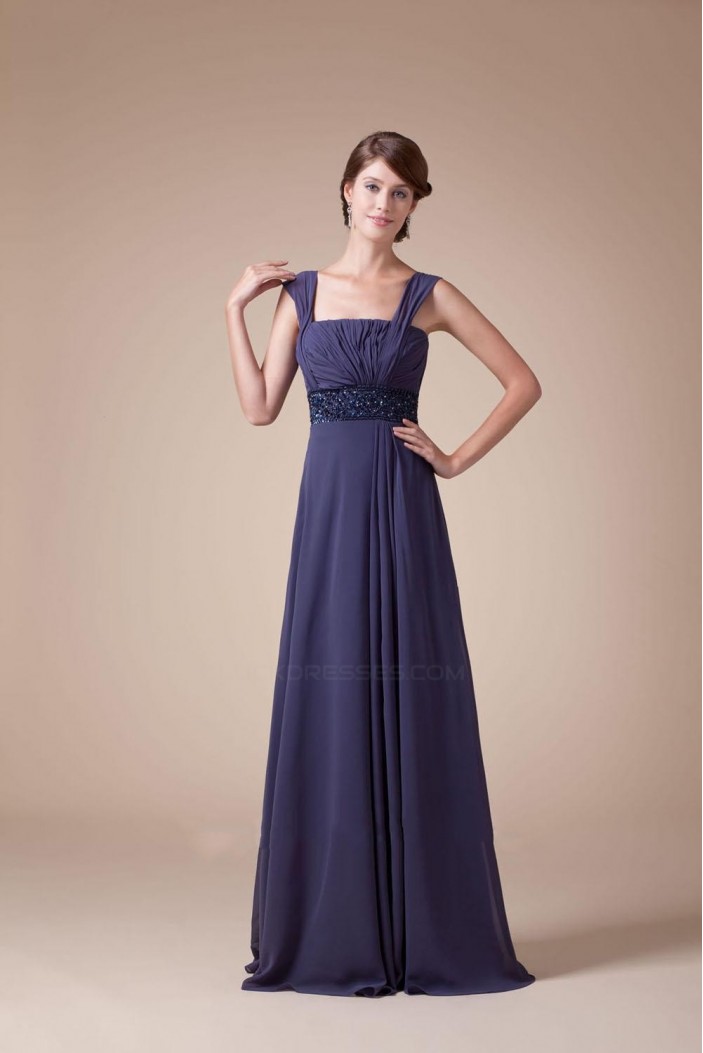 A-Line Beaded Floor-Length Chiffon Bridesmaid Dresses/Wedding Party Dresses BD010441