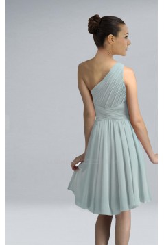 A-Line One-Shoulder Short Chiffon Bridesmaid Dresses/Wedding Party Dresses BD010456