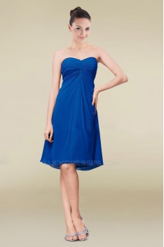 Empire Sweetheart Royal Blue Short Chiffon Bridesmaid Dresses/Wedding Party Dresses/Maternity Dresses BD010459