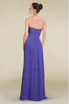 Sheath/Column Strapless Floor-Length Chiffon Bridesmaid Dresses/Wedding Party Dresses BD010465