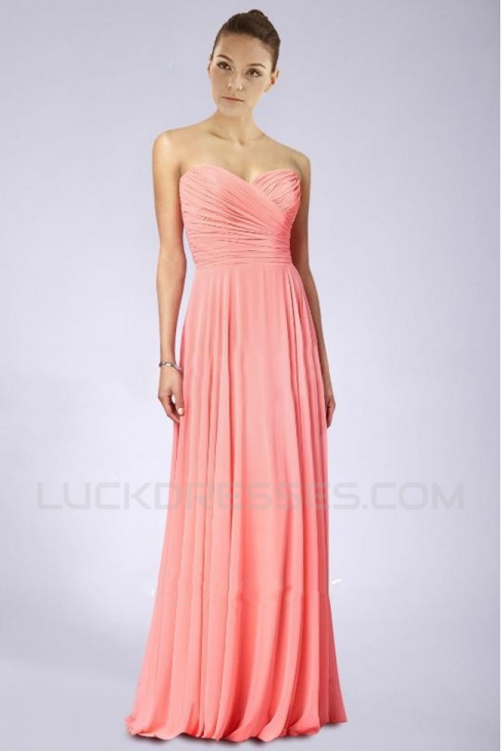 Sheath/Column Sweetheart Chiffon Floor-Length Bridesmaid Dresses/Wedding Party Dresses BD010478