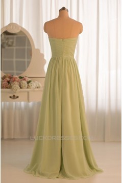 A-Line Sweetheart Long Chiffon Bridesmaid Dresses/Evening Dresses BD010494