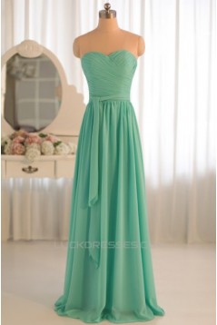 A-Line Sweetheart Chiffon Floor-Length Bridesmaid Dresses/Wedding Party Dresses BD010498