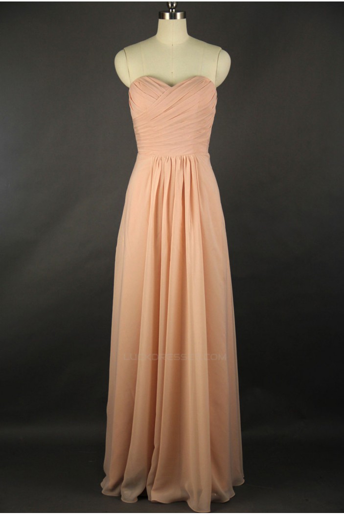 A-Line Sweetheart Long Chiffon Bridesmaid Dresses/Evening Dresses BD010529