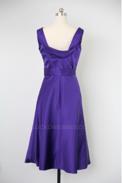 A-Line Short Satin Bridesmaid Dresses/Evening Dresses BD010535