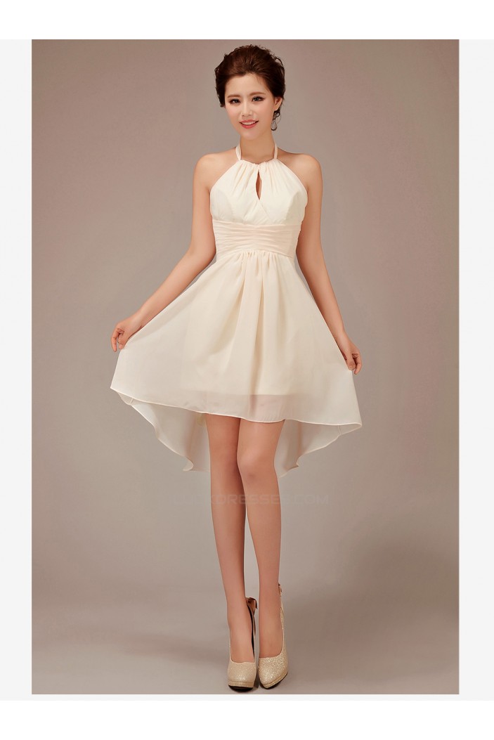 A-Line High Low Chiffon Bridesmaid Dresses/Evening Dresses BD010544