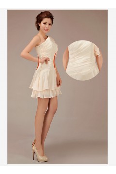 A-Line One-Shoulder Short Chiffon Bridesmaid Dresses/Evening Dresses BD010546