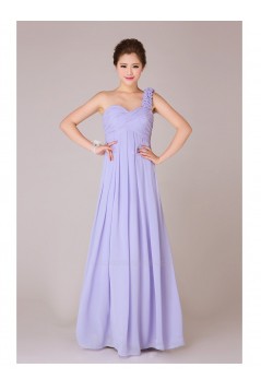 Empire One-Shoulder Long Chiffon Bridesmaid Dresses/Evening Dresses/Maternity Dresses BD010555