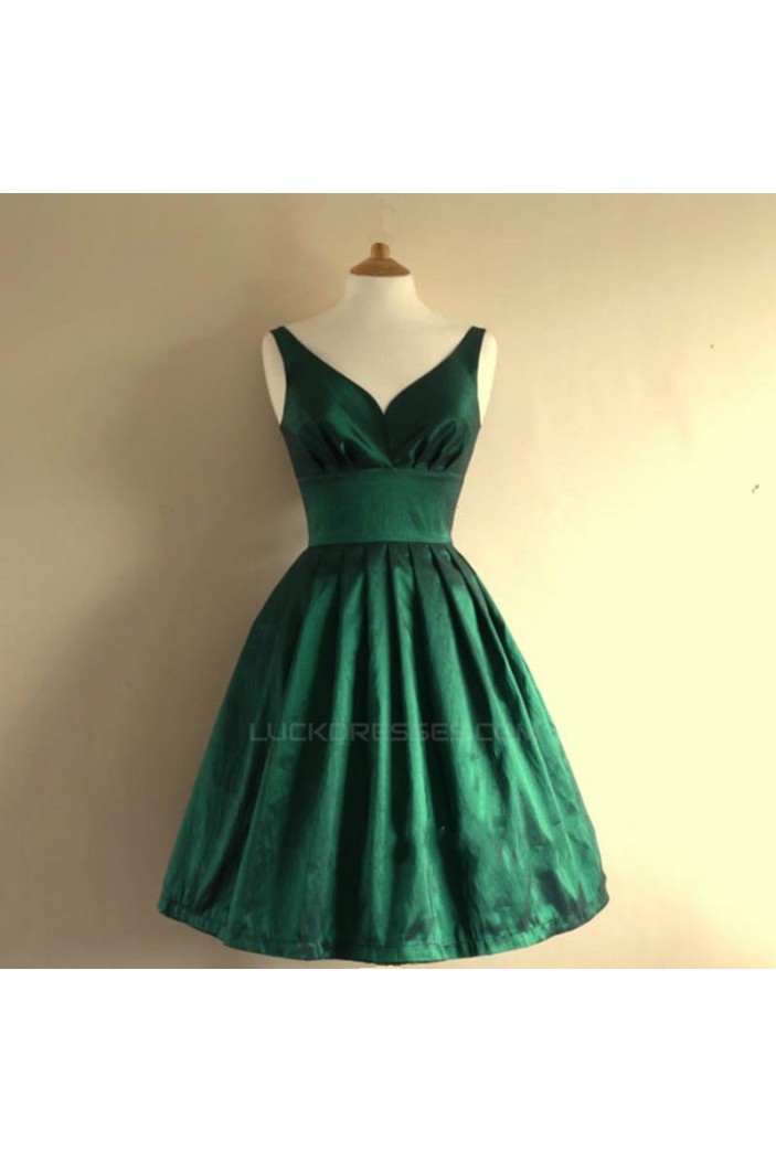 A-Line Short Green Bridesmaid Dresses/Evening Dresses BD010655