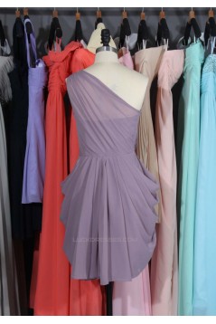 Short One-Shoulder Chiffon Bridesmaid Dresses/Wedding Party Dresses BD010663