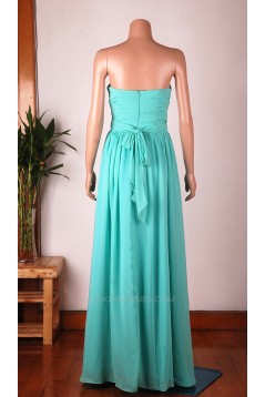 A-Line Sweetheart Long Blue Chiffon Bridesmaid Dresses/Wedding Party Dresses BD010673