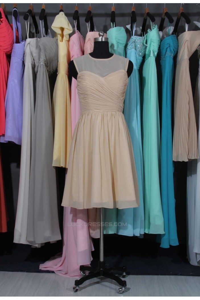 A-Line Short Chiffon Bridesmaid Dresses/Wedding Party Dresses BD010696