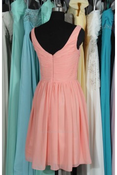 A-Line V-Neck Short Chiffon Bridesmaid Dresses/Wedding Party Dresses BD010700