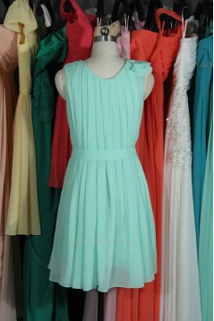 A-Line Pleated Short Chiffon Bridesmaid Dresses/Wedding Party Dresses BD010724