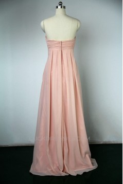 Empire Sweetheart Long Pink Chiffon Bridesmaid Dresses/Wedding Party Dresses BD010746
