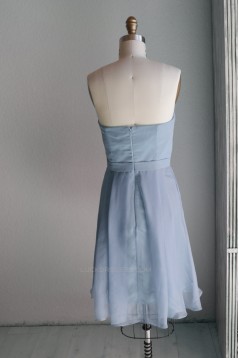 A-Line Strapless Short Chiffon Bridesmaid Dresses/Wedding Party Dresses BD010759