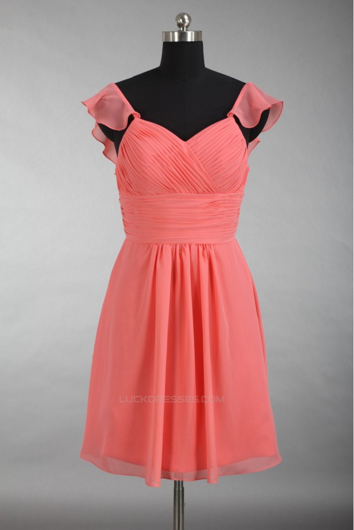 A-Line Short Chiffon Bridesmaid Dresses/Wedding Party Dresses BD010780