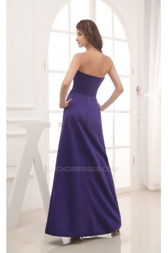 Elegant Handmade Flowers Satin A-Line Sweetheart Bridesmaid Dresses 02010025