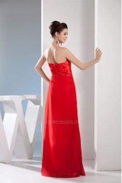 Floor-Length Sleeveless Long Red Bridesmaid Dresses 02010045