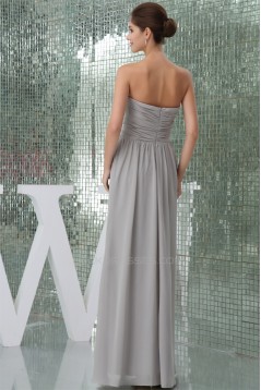 Floor-Length Sleeveless Handmade Flowers Long Best Bridesmaid Dresses 02010046