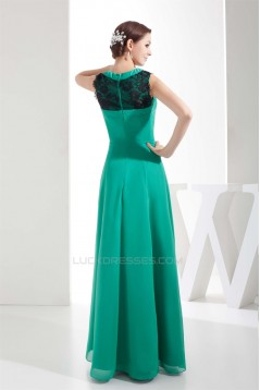 Floor-Length Sleeveless Portrait Chiffon Lace Best Bridesmaid Dresses 02010047