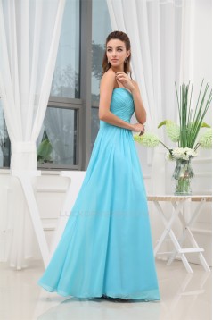 Floor-Length Sweetheart Sleeveless Sheath/Column Long Blue Bridesmaid Prom/Formal Evening Dresses 02010052