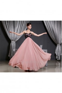 A-Line Sweetheart Chiffon and Beaded Lace Long Bridesmaid Dresses 02010054