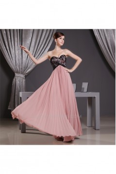 A-Line Sweetheart Chiffon and Beaded Lace Long Bridesmaid Dresses 02010054