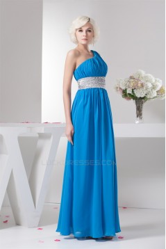 Chiffon One-Shoulder Sheath/Column Sleeveless One-Shoulder Bridesmaid Dresses 02010096