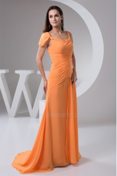 Sheath/Column Ruched Spaghetti Straps Sleeveless Long Bridesmaid Dresses 02010109