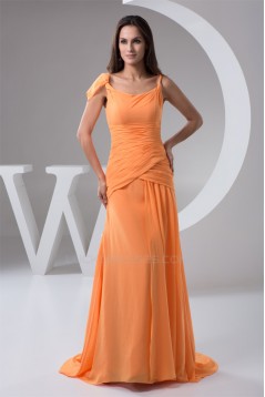 Sheath/Column Ruched Spaghetti Straps Sleeveless Long Bridesmaid Dresses 02010109