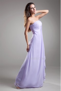 A-Line One-Shoulder Chiffon Long Bridesmaid Maternity Dresses 02010126