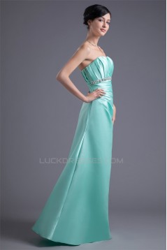 Beading Sleeveless A-Line Floor-Length Strapless Long Bridesmaid Dresses 02010134