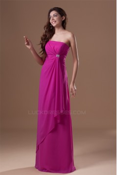 Elegant Strapless Chiffon Beading Bridesmaid/Prom/Formal Evening Dresses 02010149