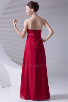 Criss Cross Chiffon Empire Strapless Maternity Long Red Maternity Bridesmaid Dresses 02010151