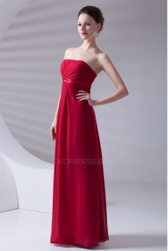 Criss Cross Chiffon Empire Strapless Maternity Long Red Maternity Bridesmaid Dresses 02010151