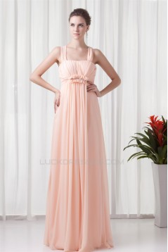 Halter Floor-Length Sleeveless Ruffled Chiffon Bridesmaid Dresses Maternity Evening Dresses 02010166