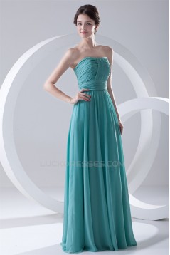 Hot Sale Soft Sweetheart A-Line Floor-Length Pleats Long Chiffon Bridesmaid Dresses 02010169