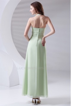 Pleats A-Line Sleeveless Chiffon Long Bridesmaid Dresses 02010176